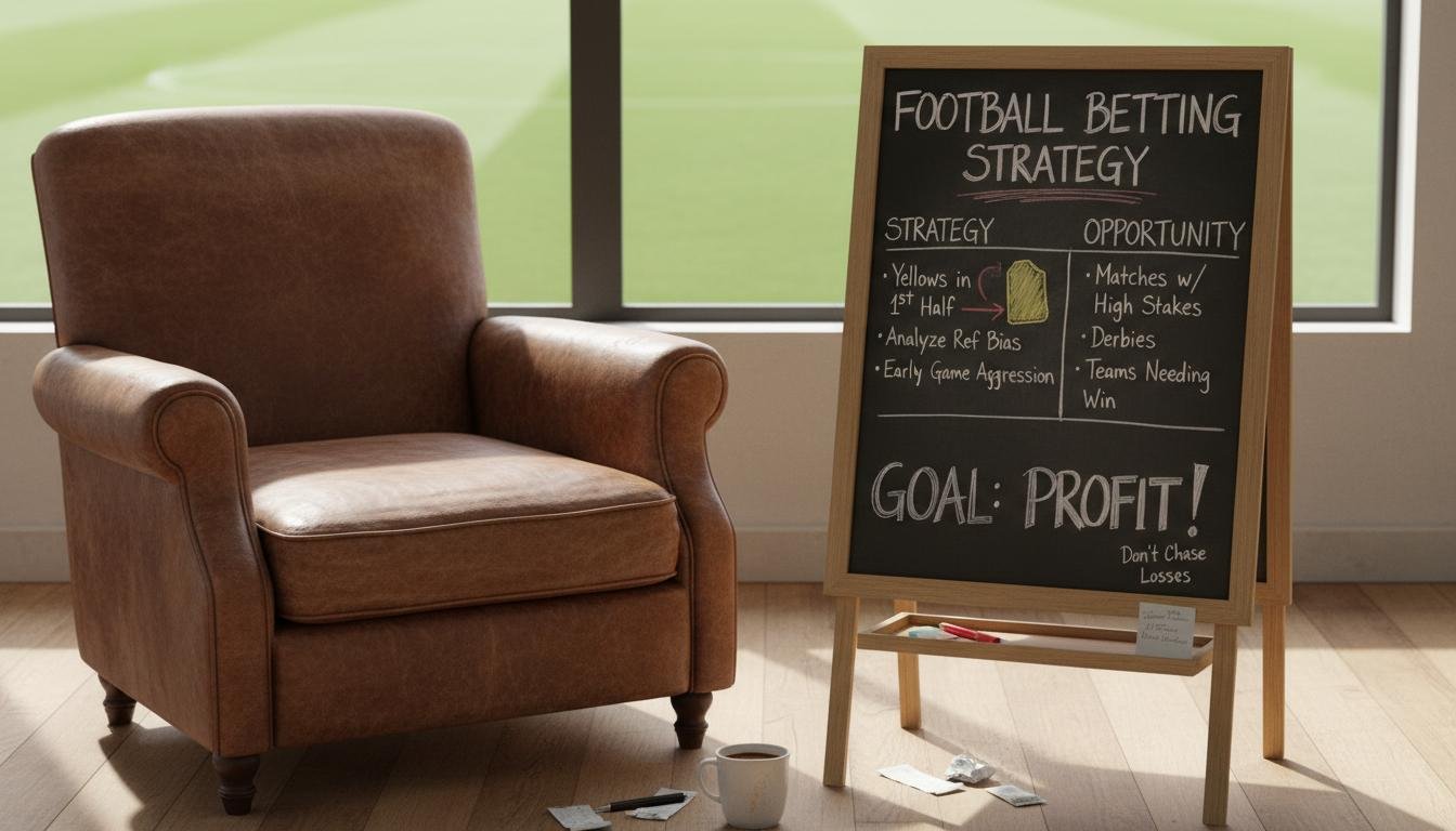 Football. "Yellows in the First Half" Betting Strategy